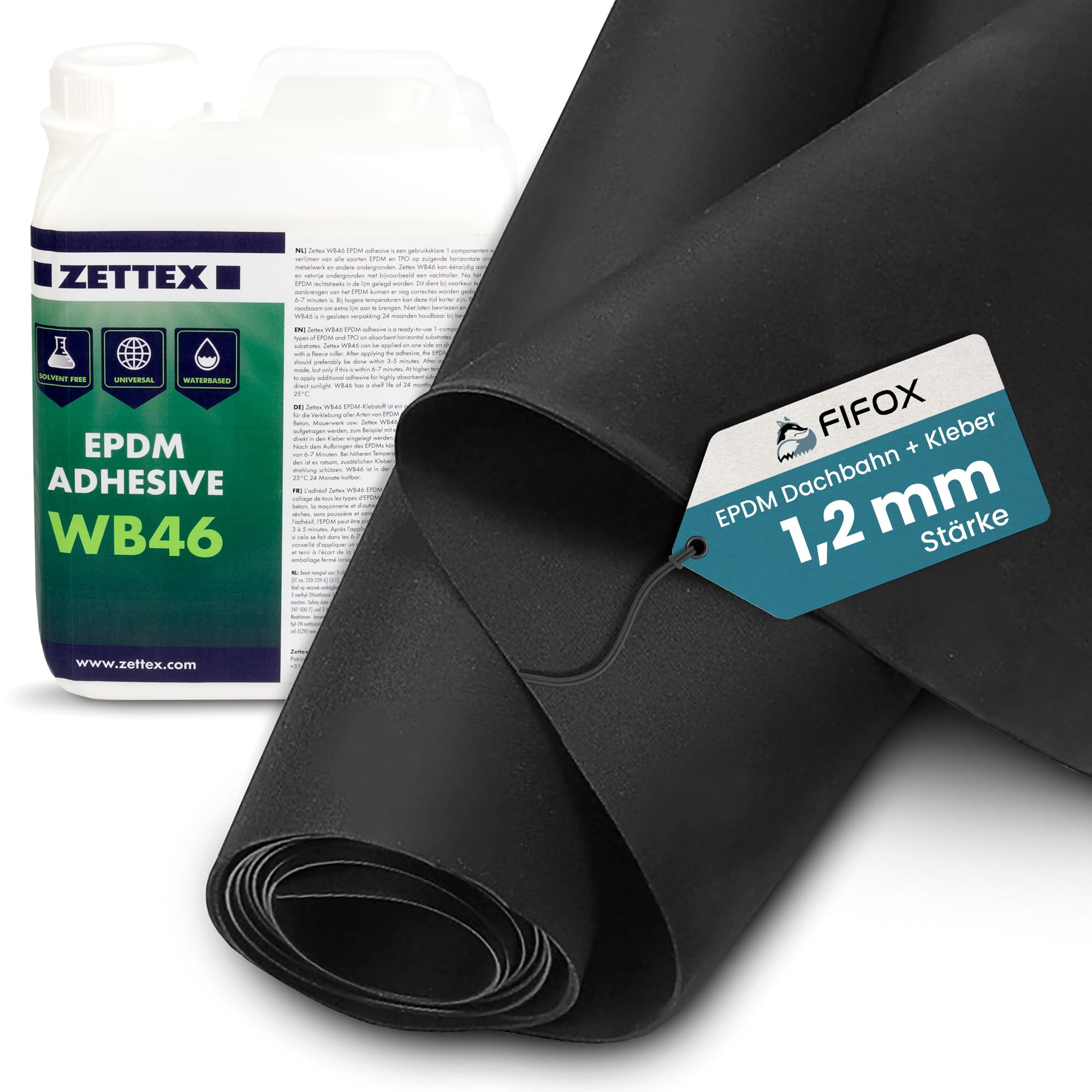 fifox-epdm-folie-1-2-mm-3-05x4-m-dachfolie-set-mit-zettex-kleber image 1