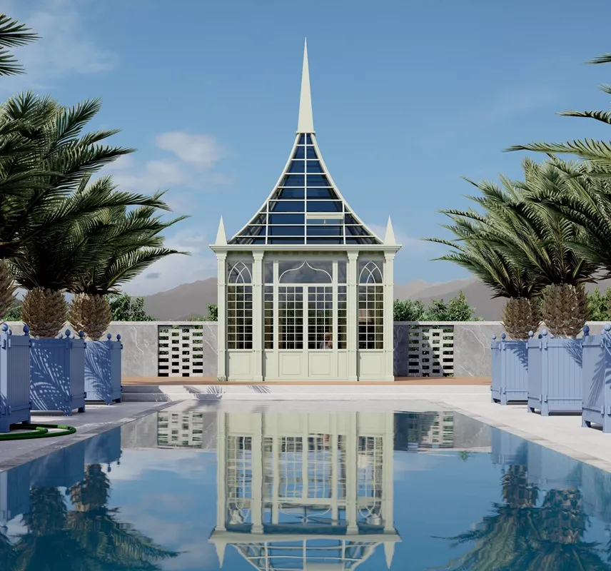 classic-garden-elements-newbury-port-poolhaus-stahl-glas image 1