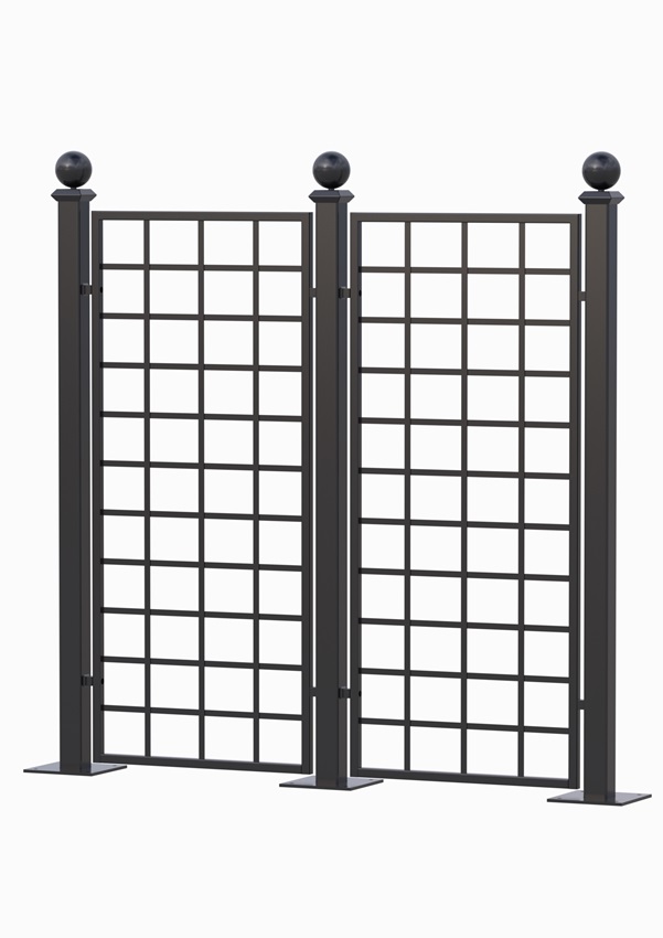 classic-garden-elements-bauhaus-trenngitter-metall-schwarz image 1