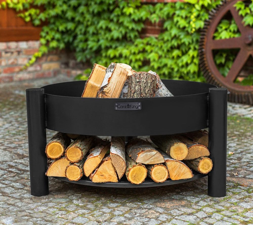 cookking-montana-feuerschale-88-cm-schwarz-mit-holzlager image 4