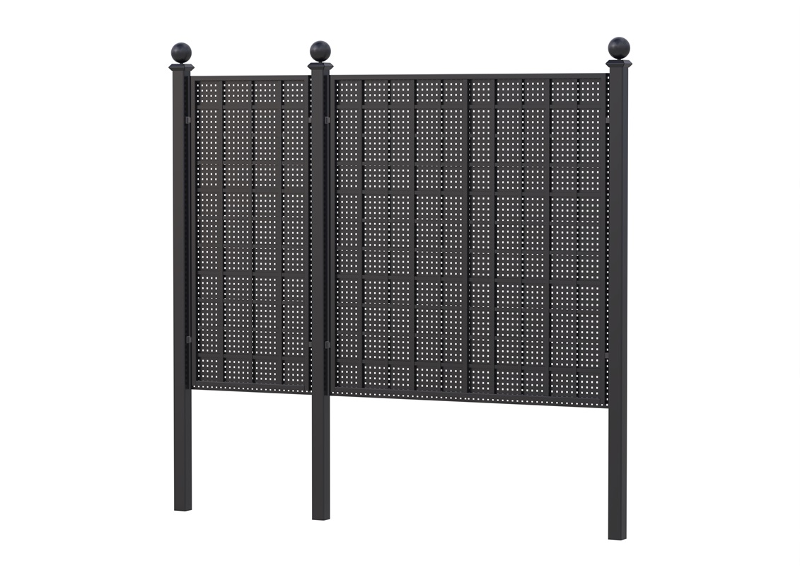 classic-garden-elements-gropius-sichtschutzzaun-metall-schwarz image 3