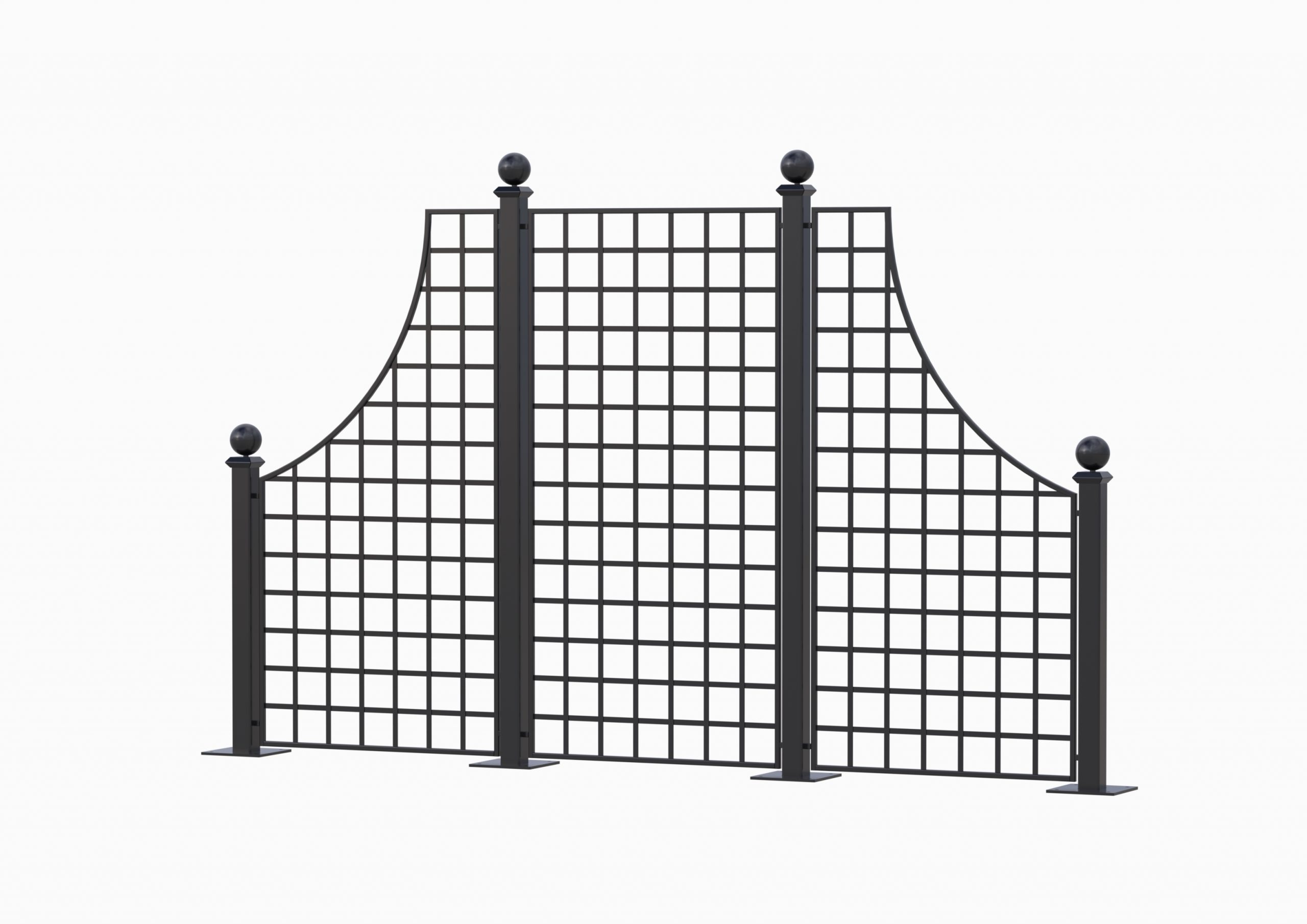 classic-garden-elements-rushton-hall-metallzaun-schwarz-344cm image 4