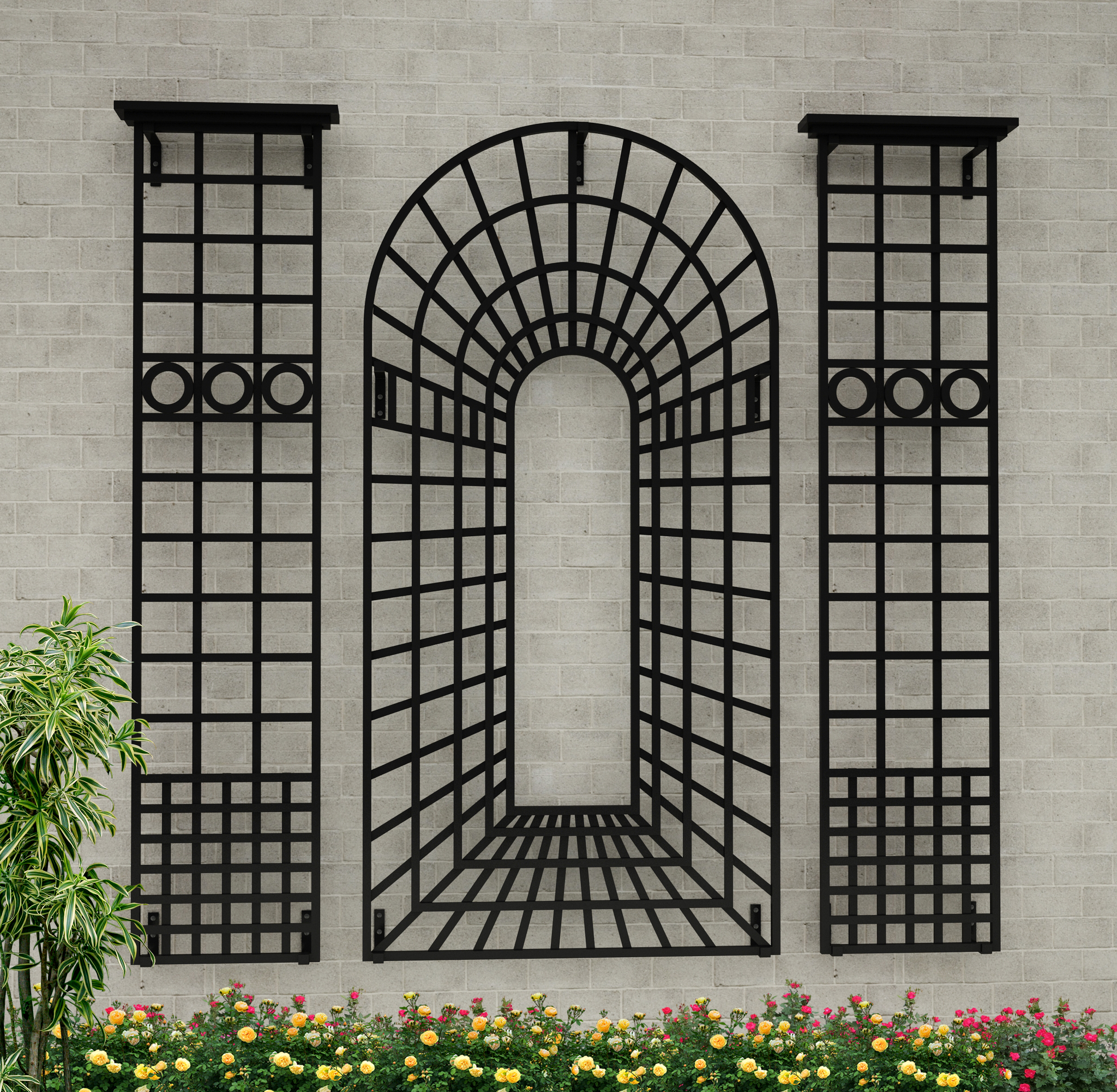 classic-garden-elements-burghley-house-rankgitter-set-schwarz image 2