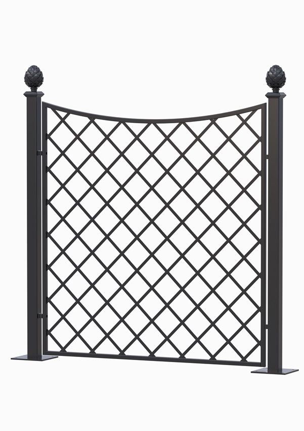 classic-garden-elements-paravent-trenngitter-metall-schwarz-zaun image 2