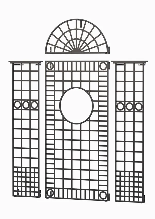 classic-garden-elements-knebworth-house-rankgitter-set-schwarz image 1