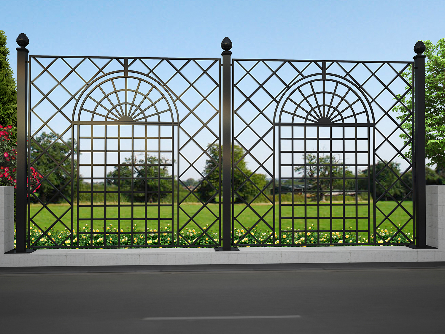 classic-garden-elements-orangerie-zaun-set-schmiedeeisen-204-cm image 4