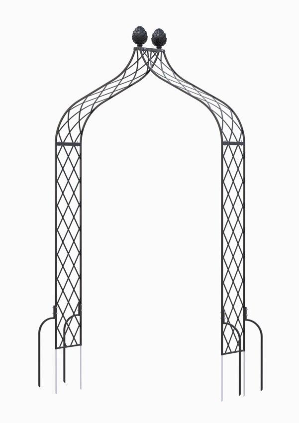 classic-garden-elements-kiftsgate-rosenbogen-metall-schwarz image 2