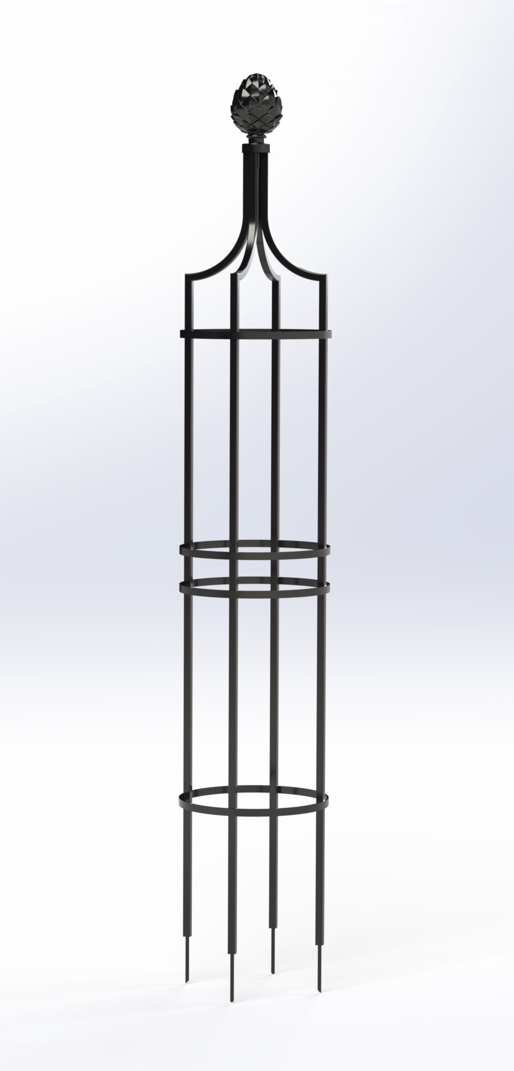 classic-garden-elements-rankobelisk-i-rankobelisk-metall-schwarz-230-cm image 2