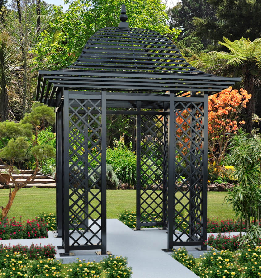 classic-garden-elements-wallingford-gartenpavillon-metall-schwarz image 8