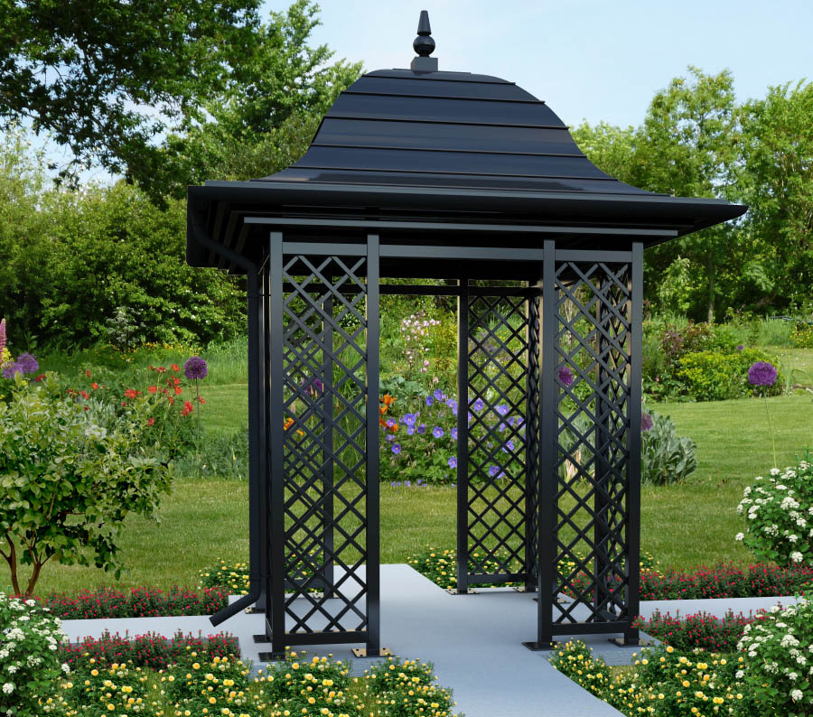 classic-garden-elements-wallingford-gartenpavillon-metall-schwarz image 5