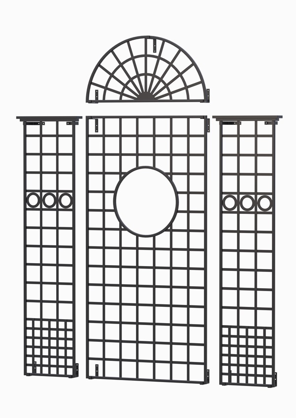 classic-garden-elements-lamport-hall-rankgitter-set-4-teilig-schwarz image 1
