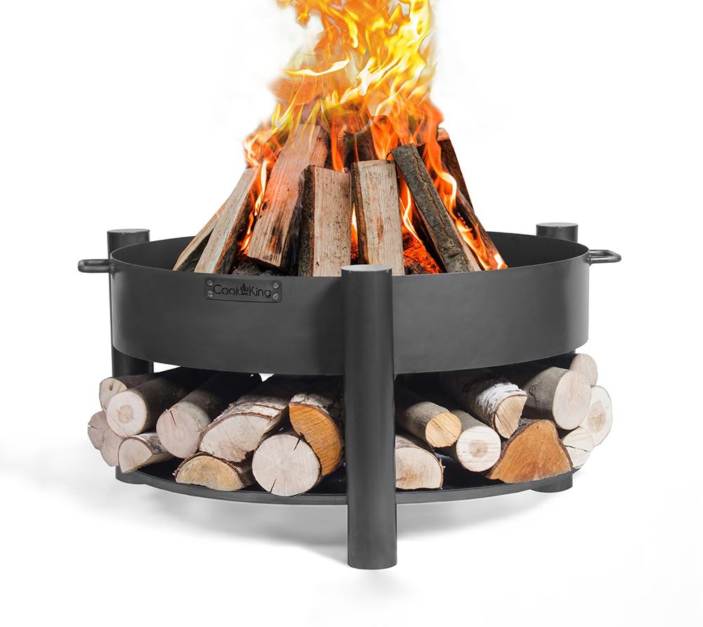 cookking-montana-feuerschale-60-cm-mit-holzlager-schwarz image 2