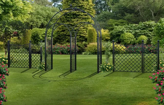 classic-garden-elements-hochzeitsbogen-zaunanlage-metall-368-cm image 1