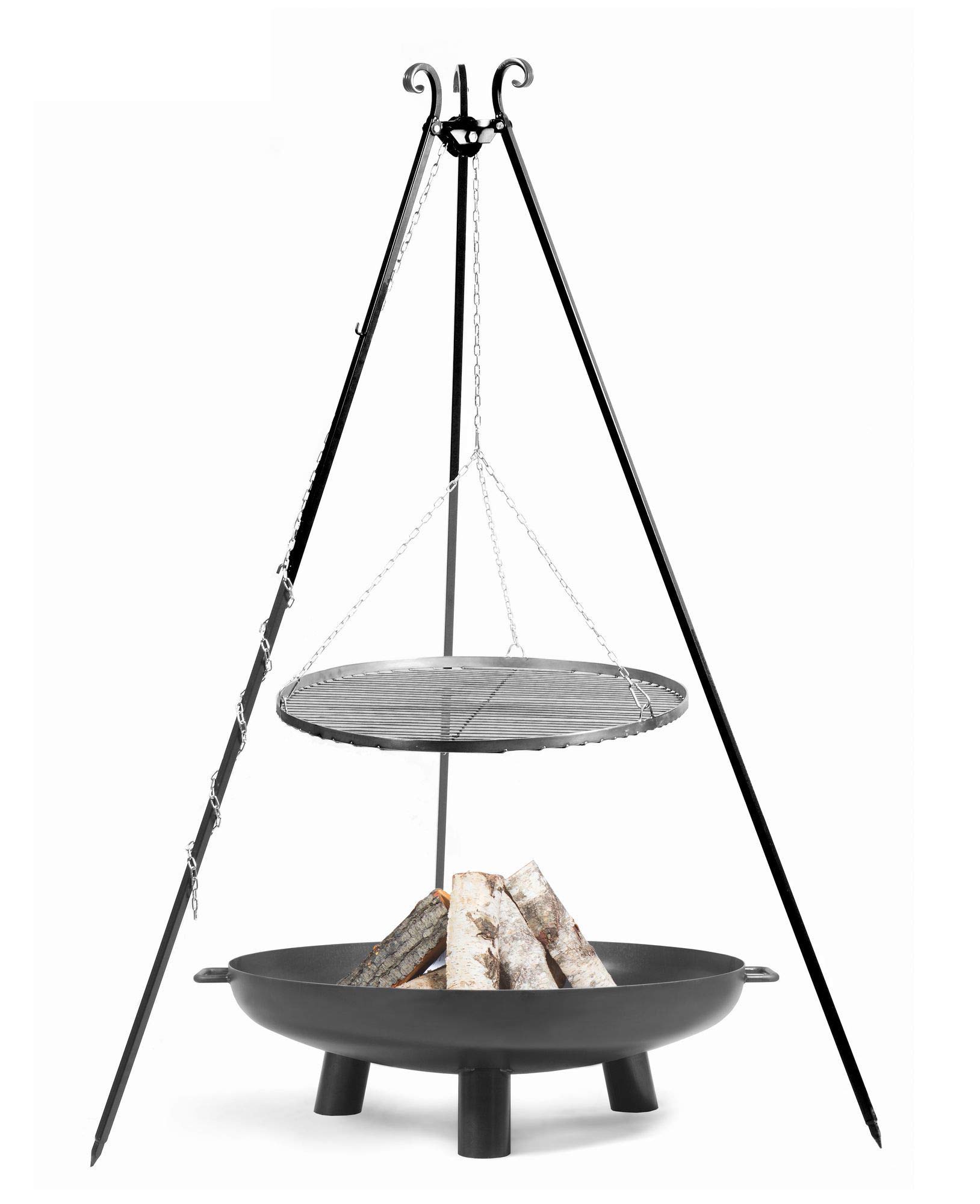 cookking-bali-schwenkgrill-set-180cm-rost-60cm-schale-70cm image 1