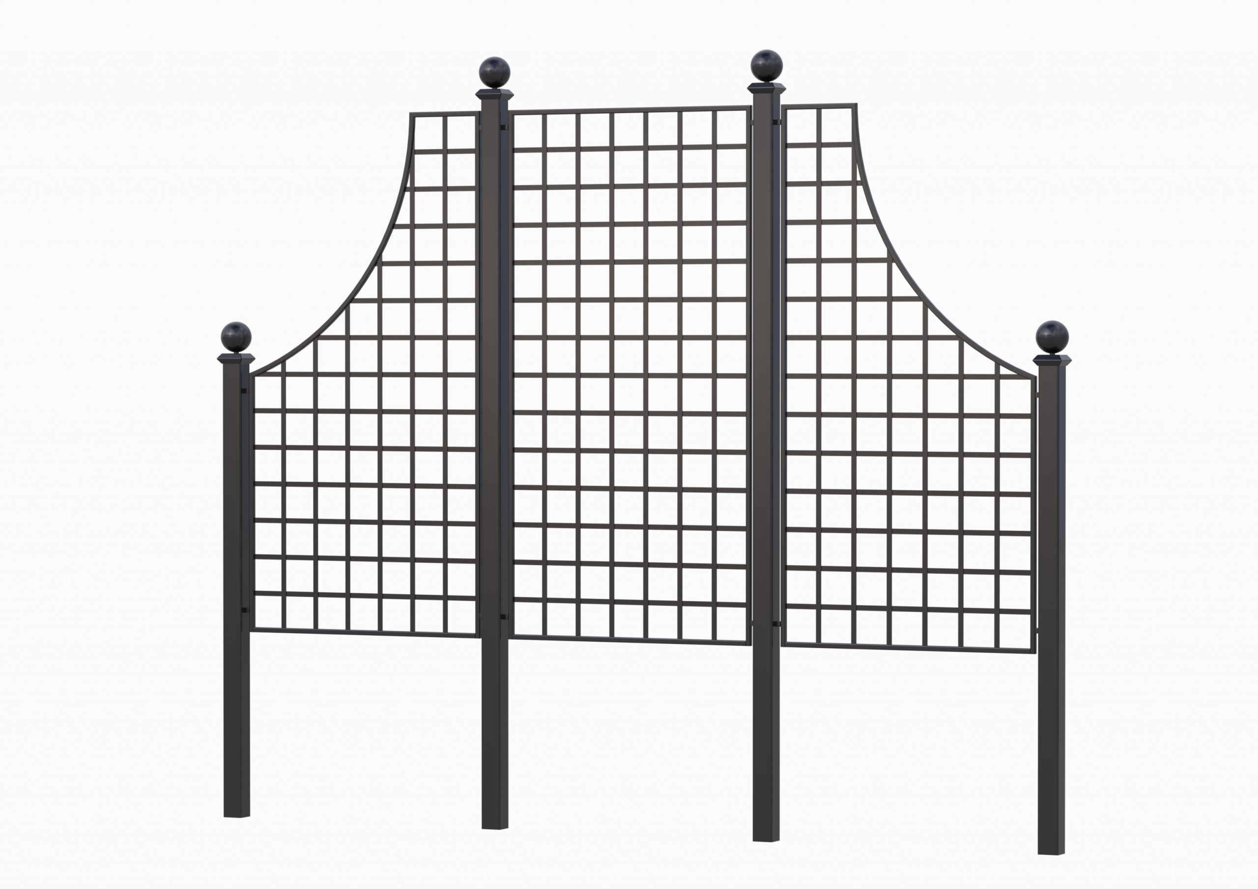 classic-garden-elements-rushton-hall-metallzaun-schwarz-344cm image 3
