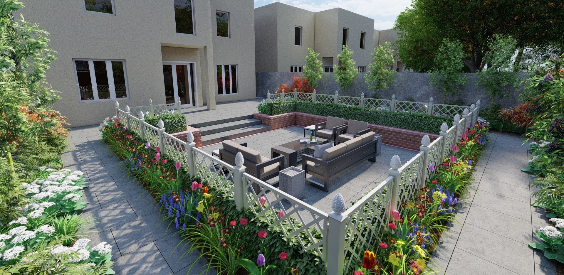 classic-garden-elements-restaurant-trenngitter-metall-schwarz-zaun image 4