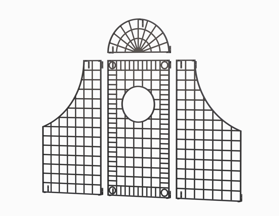 classic-garden-elements-knebworth-grand-set-rankgitter-schwarz image 1