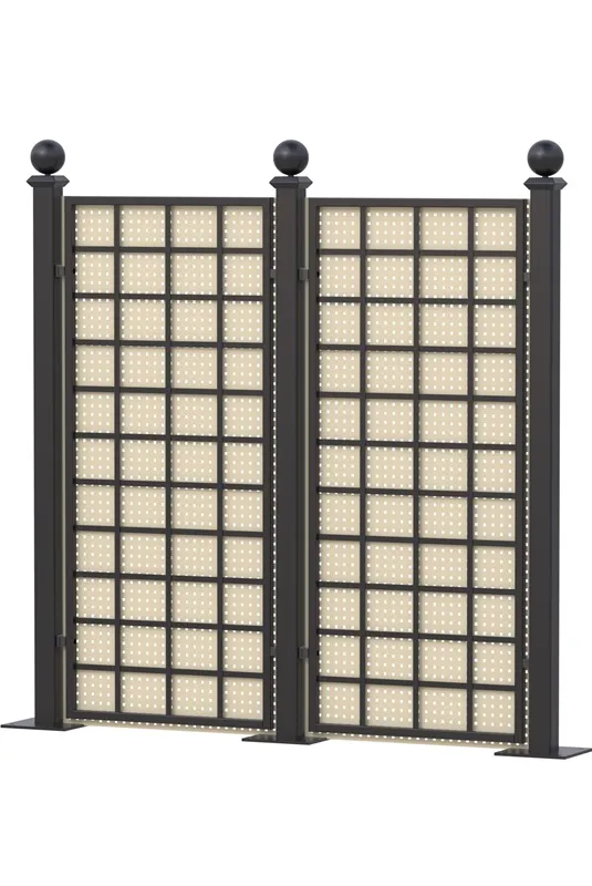 classic-garden-elements-gropius-sichtschutzzaun-metall-schwarz image 1