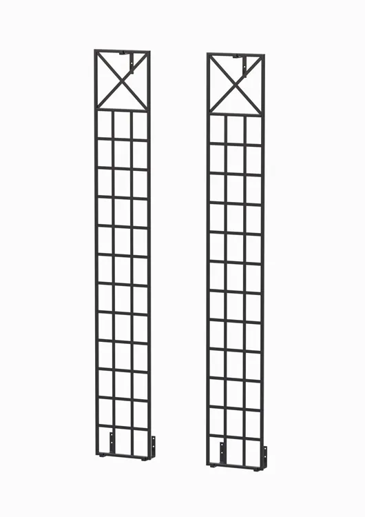 classic-garden-elements-schmales-spalier-schwarz-doppelpack-metall image 1