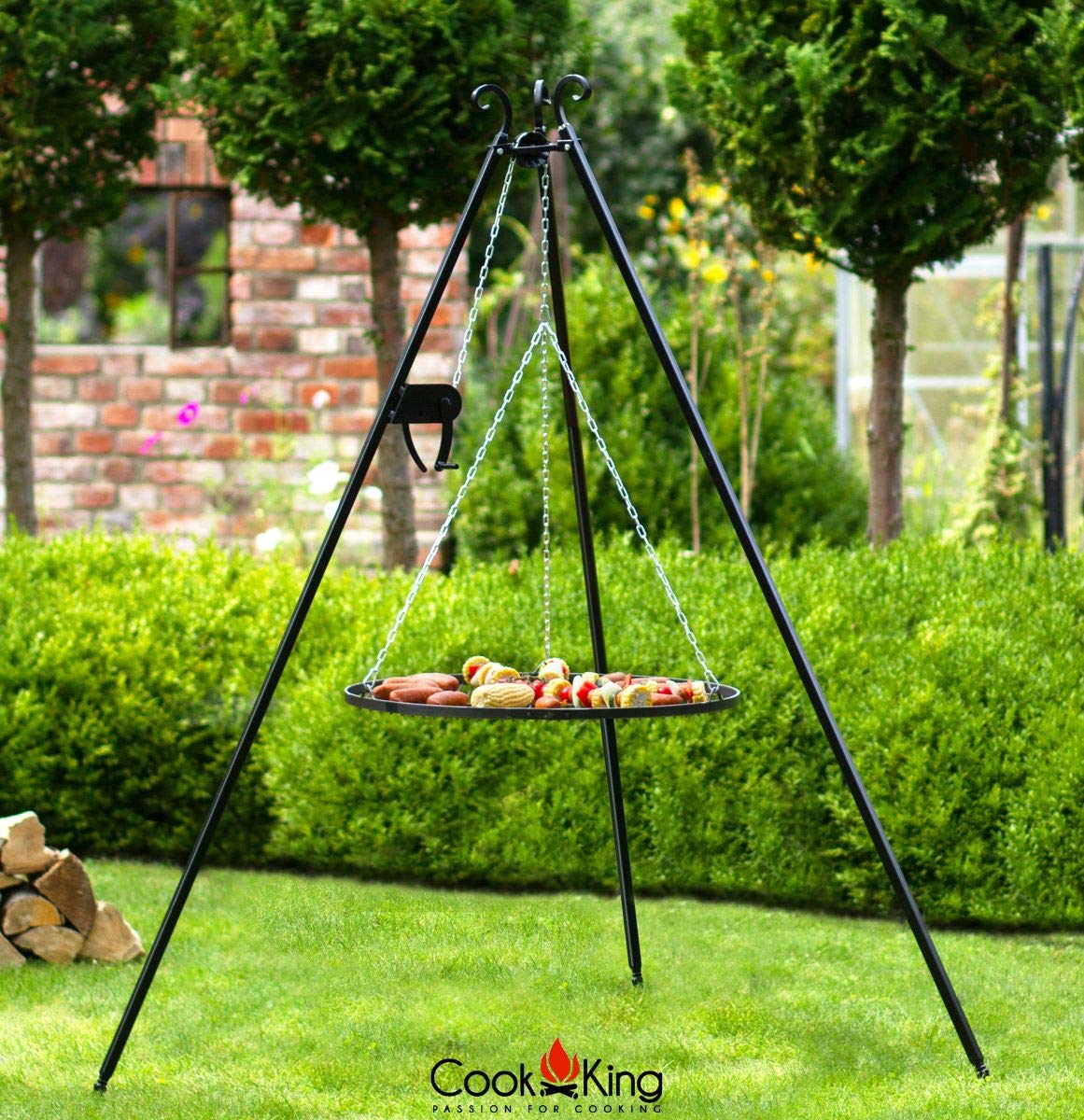 cookking-tripod-180-schwenkgrill-dreibein-mit-handwinde-stahlrost image 5
