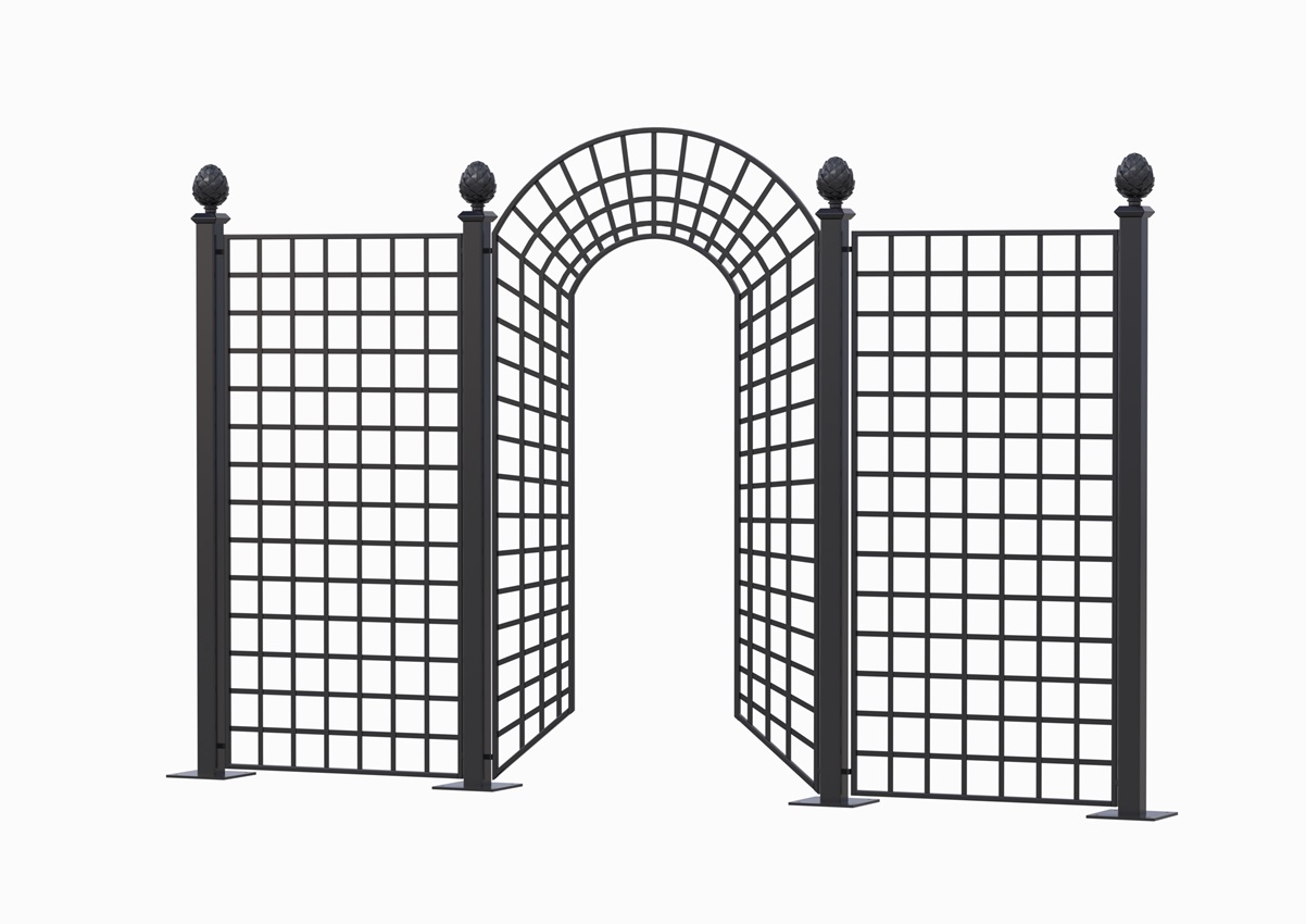 classic-garden-elements-sezincote-zaun-grand-set-schwarz image 4