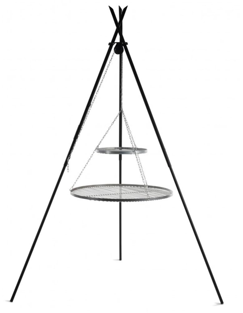 cookking-tipi-schwenkgrill-210-cm-edelstahl-doppelrost-70-40-cm image 1