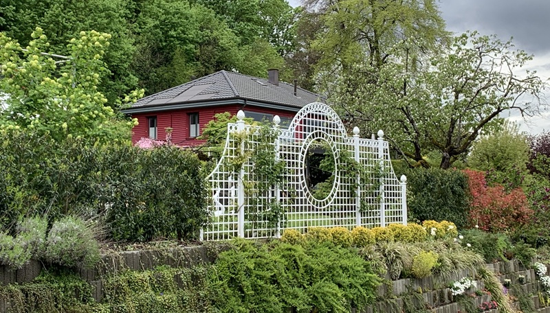 classic-garden-elements-trianon-treillage-set-rosen-zaun-schwarz image 8