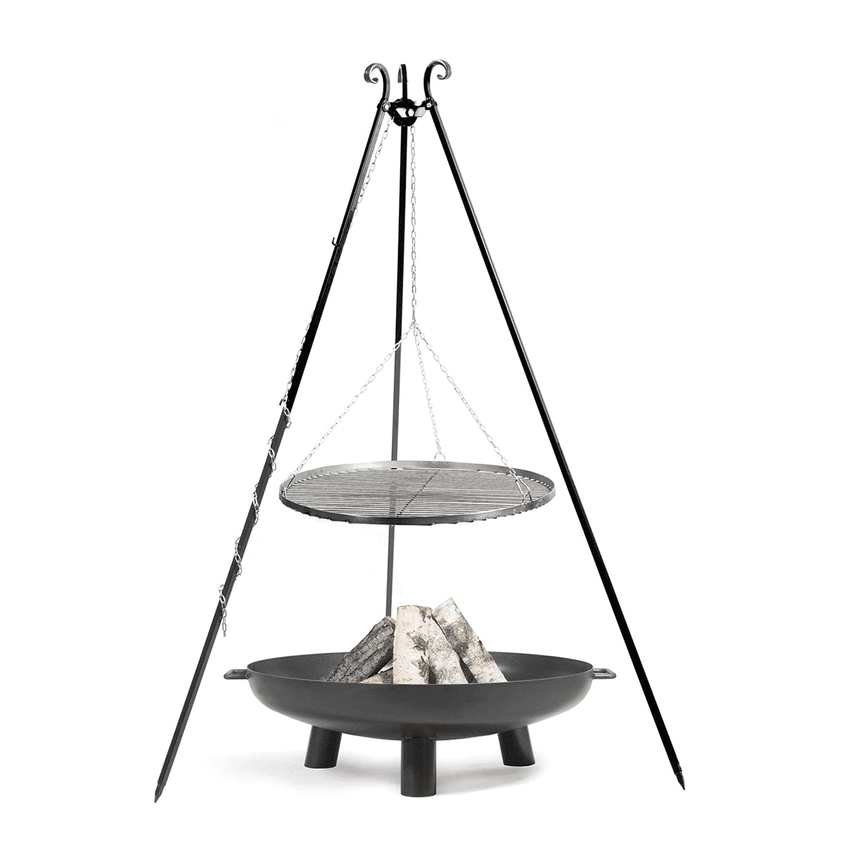 cookking-dreibein-grill-180-cm-mit-grillrost-60-cm-schwarz image 2