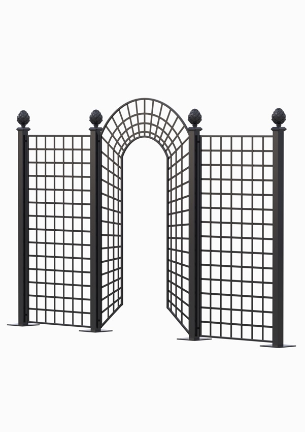 classic-garden-elements-sezincote-zaun-grand-set-schwarz image 1