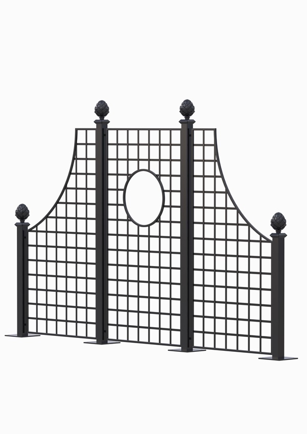 classic-garden-elements-lamport-grand-kunstschmiede-zaun-set-schwarz image 1