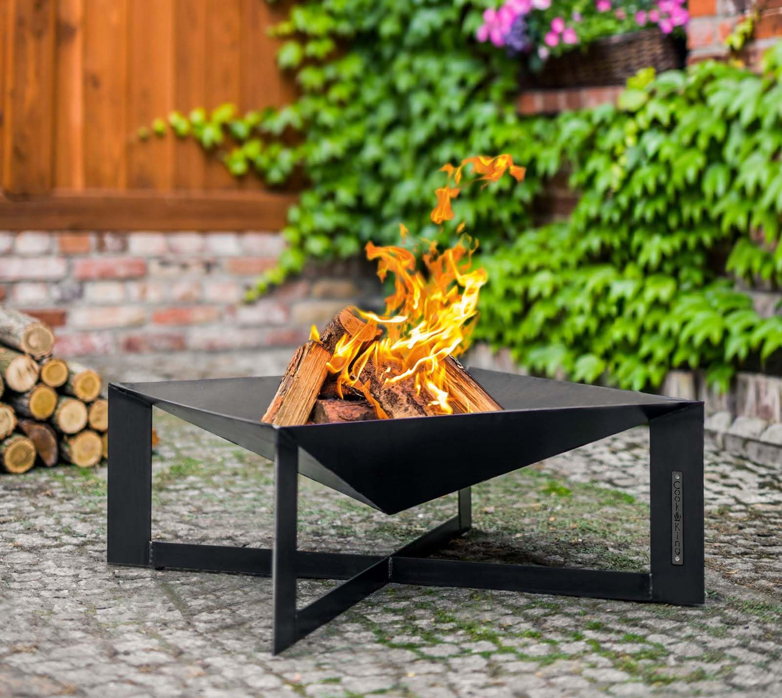 cookking-cuba-feuerschale-70x70cm-stahl-eckig-grill image 2