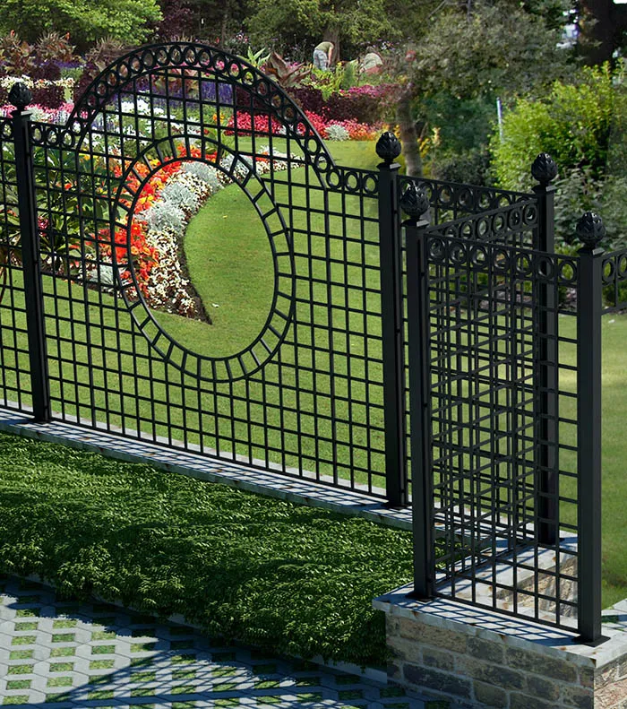 classic-garden-elements-trianon-treillage-set-rosen-zaun-schwarz image 1