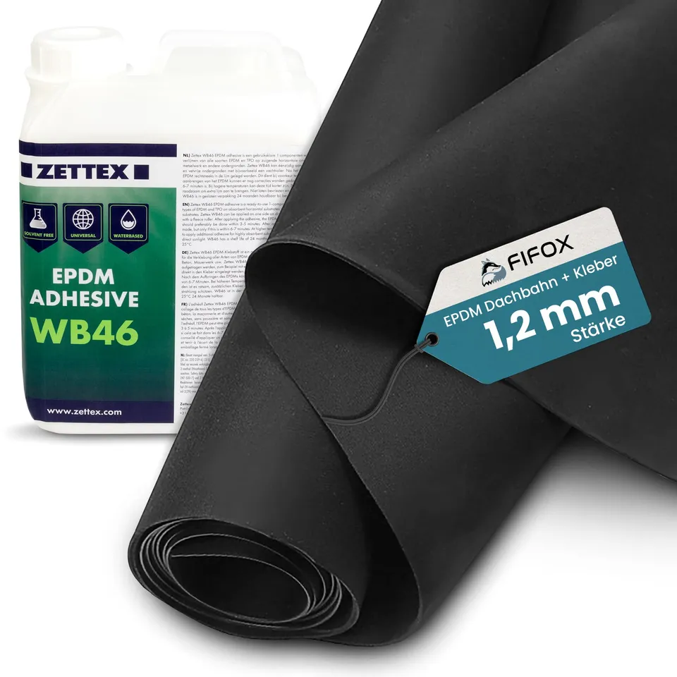 fifox-epdm-folie-1-2-mm-3-05x4-m-dachfolie-set-mit-zettex-kleber image 1