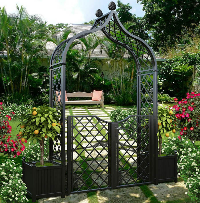 classic-garden-elements-brighton-rosenbogen-metall-mit-t-r-k-bel image 3