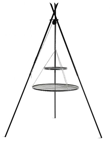 cookking-tipi-schwenkgrill-210-cm-rohstahl-doppelrost-80-40-cm image 6