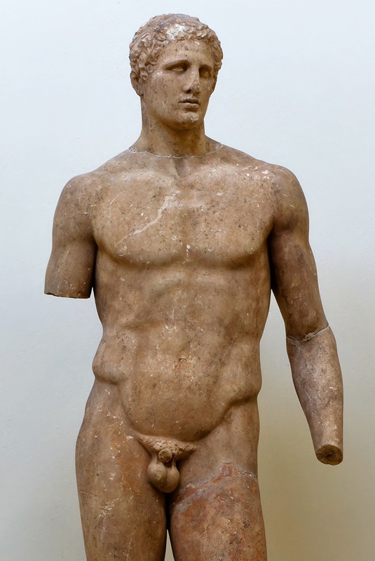 classic-garden-elements-agias-statue-delphi-bronze-lebensgro image 1